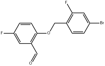 2-[(4-Bromo-2-fluorophenyl)methoxy]-5-fluorobenzaldehyde 结构式