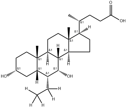 6-乙基去氧胆酸-d5酸 结构式