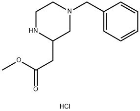 2-(4-苯基哌嗪-2-基)乙酸甲酯二盐酸盐 结构式