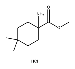 1-氨基-4,4-二甲基环己烷-1-甲酸甲酯盐酸盐 结构式