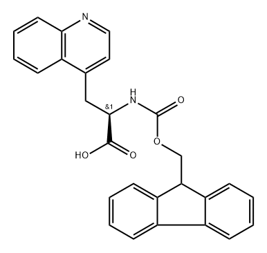 FMOC-3-(4-喹啉基)-D-ALA-OH 结构式