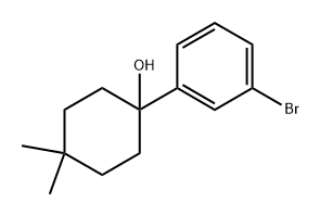 1-(3-bromophenyl)-4,4-dimethylcyclohexanol 结构式