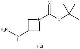 3-肼基氮杂环丁烷-1-甲酸叔丁酯盐酸盐 结构式