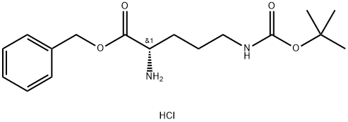 (S)-2-氨基-5-((叔丁氧基羰基)氨基)戊酸戊酯盐酸盐 结构式