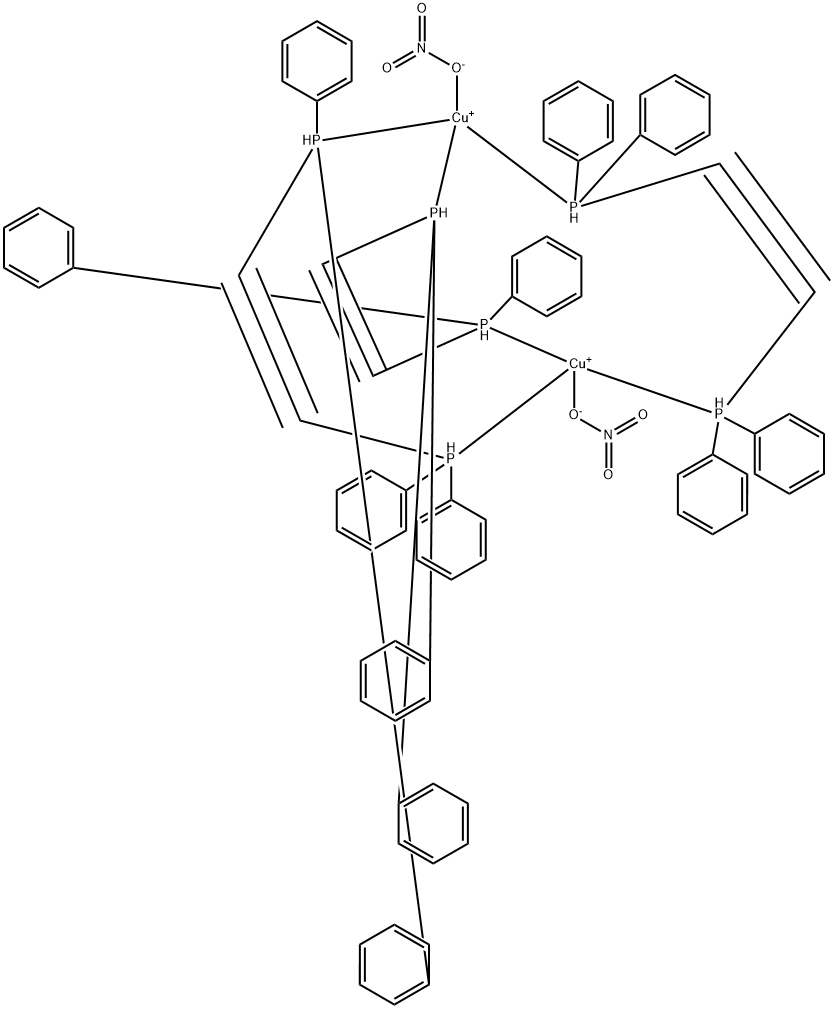 Copper, tris.mu.-ethynylenebisdiphenylphosphinedinitratodi- 结构式