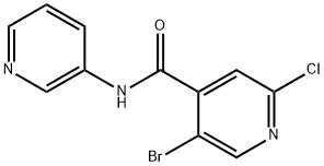 5-bromo-2-chloro-N-(pyridin-3-yl)isonicotinamide 结构式