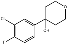 4-(3-chloro-4-fluorophenyl)tetrahydro-2H-pyran-4-ol 结构式