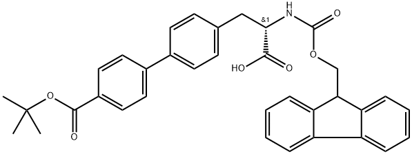 FMOC-(S)-3-(4-(叔丁氧羰基)联苯-4-基)-丙氨酸 结构式