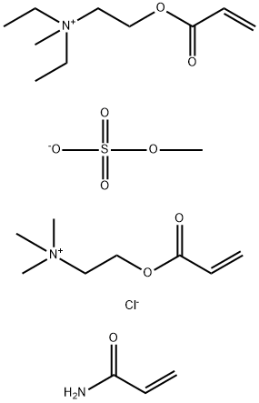 N,N-Diethyl-N-methyl-2-[(1-oxo-2-propenyl)oxy]ethanaminium methyl sulfate polymer with 2-propenamide and N,N,N-trimethyl-2-[(1-oxo-2-propenyl)oxy]ethanaminium chloride 结构式