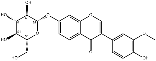 3'-甲氧基大豆苷 结构式