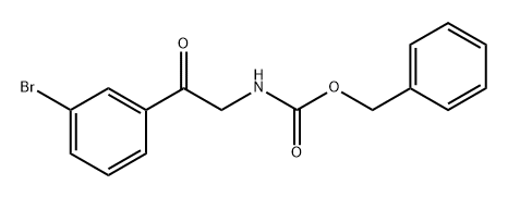 2-(3-Bromo-phenyl)-2-oxo-ethyl]-carbamic acid benzyl ester 结构式