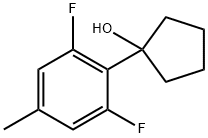 1-(2,6-difluoro-4-methylphenyl)cyclopentanol 结构式