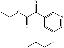 Ethyl α-oxo-5-propoxy-3-pyridineacetate 结构式