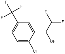 2-Chloro-α-(difluoromethyl)-5-(trifluoromethyl)benzenemethanol 结构式