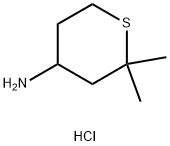 2,2-DIMETHYLTHIAN-4-AMINE HYDROCHLORIDE 结构式