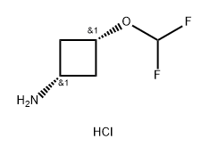 Cyclobutanamine, 3-(difluoromethoxy)-, hydrochloride (1:1), cis- 结构式