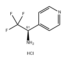 4-Pyridinemethanamine, α-(trifluoromethyl)-, hydrochloride (1:1), (αR)- 结构式