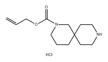 烯丙基 2,9-二氮杂螺[5.5]十一烷-2-甲酸基酯盐酸 结构式