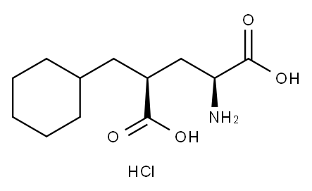 D-Glutamic acid, 4-(cyclohexylmethyl)-, hydrochloride (1:1), (2R,4R)-rel- 结构式