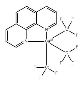 (SP-5-12)-(1,10-菲咯啉-ΚN1,ΚN10)三(三氟甲基)铜 结构式