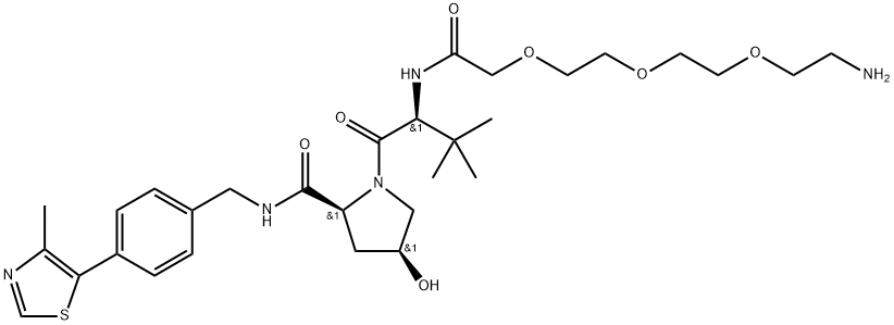 (S,R,S)-AHPC-PEG3-NH2 结构式