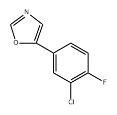 5-(3-Chloro-4-fluorophenyl)oxazole 结构式