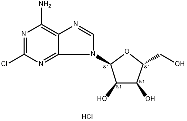 2-氯腺嘌呤核苷Α异构体盐酸盐 结构式