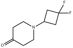 1-(3,3-二氟环丁基)哌啶-4-酮 结构式