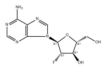 9-(2'-Deoxy-2'-fluoro-a-D-arabinofuranosyl)-9H-purin-6-amine 结构式