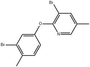 3-Bromo-2-(3-bromo-4-methylphenoxy)-5-methylpyridine 结构式