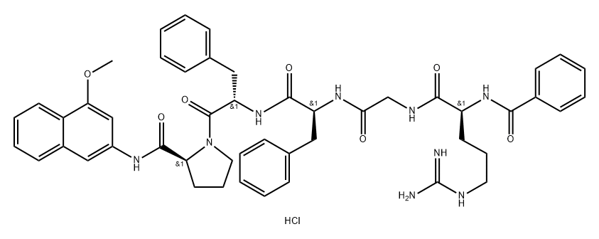 BZ-ARG-GLY-PHE-PHE-PRO-4MΒNA · HCL 结构式