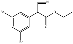Benzeneacetic acid, 3,5-dibromo-α-cyano-, ethyl ester 结构式