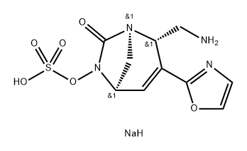 1,6-DIAZABICYCLO[3.2.1]OCT-3-EN-7-ONE, 2- (AMINOMETHYL)-3-(2-OXAZOLYL)-6-(SULFOOXY)-, SODIUM SALT (1 结构式