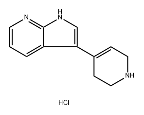 3-(1,2,3,6-Tetrahydro-4-pyridinyl)-1H-pyrrolo[2,3-b]pyridine 2HCl 结构式