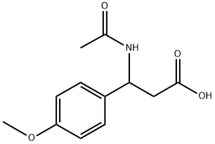 3-乙酰氨基-3-(4-甲氧基苯基)丙酸 结构式
