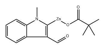 (3-Formyl-1-methyl-1H-indol-2-yl) zinc pivalate (1.00 mmol/g) 结构式