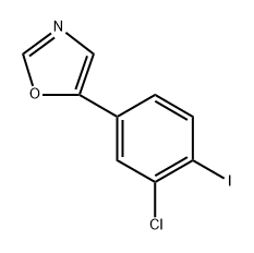 5-(3-Chloro-4-iodophenyl)oxazole 结构式