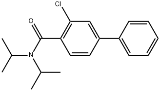 3-Chloro-N,N-bis(1-methylethyl)[1,1'-biphenyl]-4-carboxamide 结构式