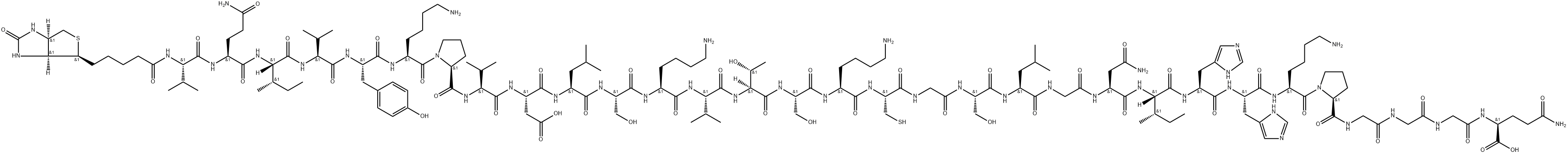 BIOTINYL-TAU PEPTIDE (306-336) (REPEAT 3 DOMAIN) 结构式