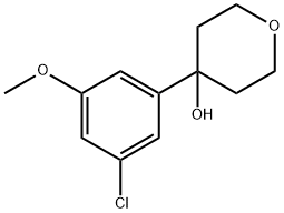 4-(3-chloro-5-methoxyphenyl)tetrahydro-2H-pyran-4-ol 结构式
