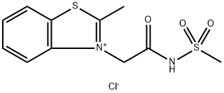 2-(2-甲基-1,3-苯并噻唑-3-鎓-3-基)-N-甲基磺酰基乙酰胺氯化物 结构式