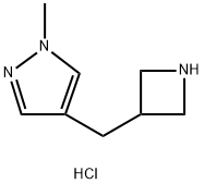 4-[(AZETIDIN-3-YL)METHYL]-1-METHYL-1H-PYRAZOLE DIHYDROCHLORIDE 结构式