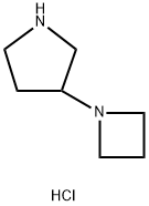 Pyrrolidine, 3-(1-azetidinyl)-, hydrochloride (1:2) 结构式