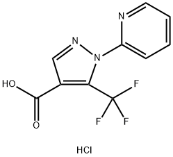 1-(吡啶-2-基)-5-(三氟甲基)-1H-吡唑-4-甲酸盐酸盐 结构式