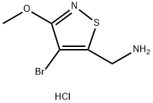 (4-溴-3-甲氧基异噻唑-5-基)甲胺盐酸盐 结构式