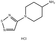 1-(1,2,5-噻二唑-3-基)哌啶-4-胺盐酸盐 结构式