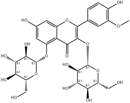 异鼠李素-3,5-O-二葡萄糖苷 结构式