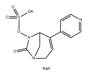 Sulfuric acid, mono[7-oxo-4-(4-pyridinyl)-1,6-
diazabicyclo[3.2.1]oct-3-en-6-yl] ester, sodium
salt (1:1) 结构式