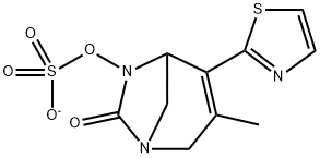 Sulfuric acid, mono[3-methyl-7-oxo-4-(2-
thiazolyl)-1,6-diazabicyclo[3.2.1]oct-3-en-6-yl]
ester, ion(1-) 结构式