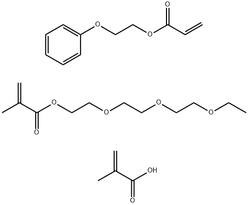 2-Methyl-2-propenoic acid polymer with 2-[2-(2-ethoxyethoxy)ethoxy]ethyl 2-methyl-2-propenoate and 2-phenoxyethyl 2-propenoate, graft 结构式